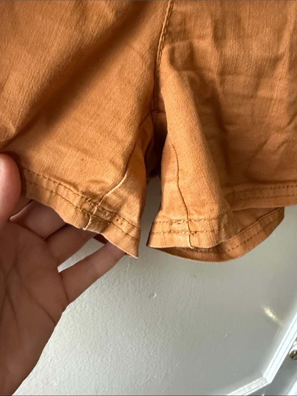 Pact Organic Cotton Women's Rust Drawstring Casual Shorts - Picture 4 of 10